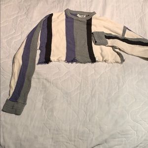 Stripped retro cropped sweater